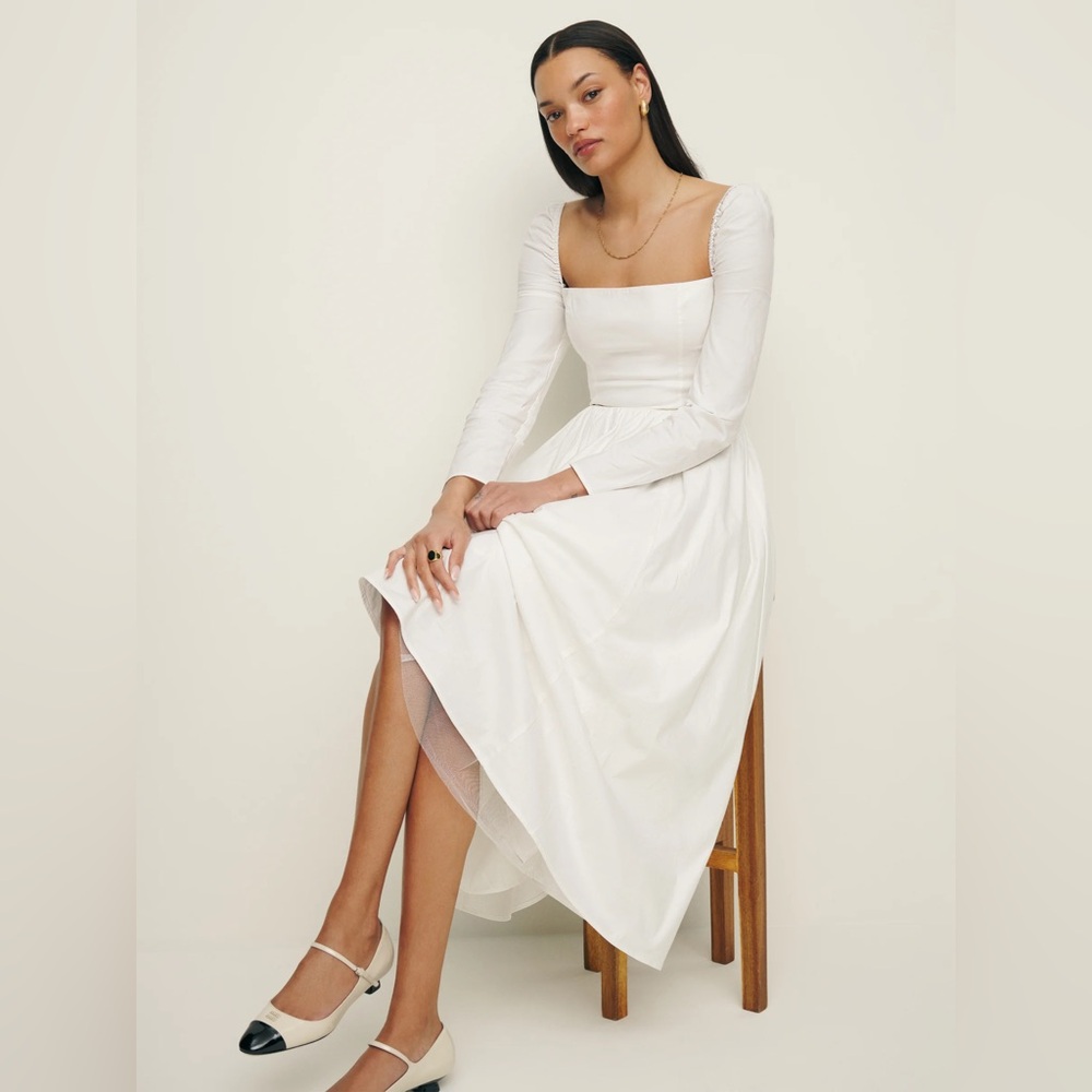 NWT Reformation Elly Dress in White